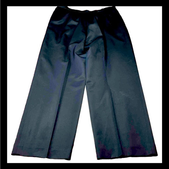 Marisa Minicucci BLUE Wool PLEATED PANTS DRESSY Trousers Women 8 Straight Leg 8 - Picture 1 of 16